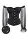 Black Steampunk Ruffle Off-Shoulder Corset: timeless style reimagined