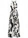 Black & White 1940s Cow Skin Halter Jumpsuit - vintage jumpsuit, retro fashion, classic black