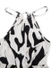 Black & White 1940s Cow Skin Halter Jumpsuit - vintage jumpsuit, retro fashion, classic black