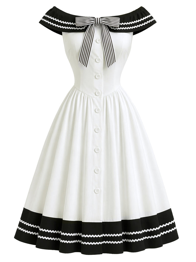 1950s Bow Vintage Classic Dress 2