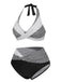 Black & White 1950s Polka Dot Halter Swimsuit, vintage swimsuit, pin-up swimwear - perfect for women who love vintage and retro fashion