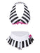 Black & White 1950s Stripe Bow Halter Bikini: 1950s Riviera elegance, reimagined for her
