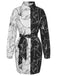 Black & White 1960s Abstract Art Lapel Dress, vintage dress, retro fashion - perfect for women who love vintage and retro fashion