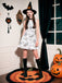 Black & White 1960s Horror Spider Web Dress - vintage dress, retro fashion, classic black