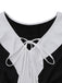 Black & White 1960s Ruffled Peplum Dress - vintage dress, retro fashion, classic black