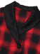 Black&Red 1950s Gingham Plaid Button Lapel Dress, vintage dress, retro fashion, rockabilly, pin-up fashion - perfect for women who love vintage and retro fashion