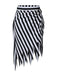 Black&White 1960s Striped Skirt With Headscarf - vintage skirt, retro style, classic black