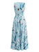 Blue 1930s Vintage Maxi Dress 2