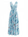 Blue 1930s Vintage Maxi Dress 3