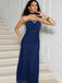 Blue 1930s Gemstone Mesh Bandeau Dress With Scarf: where 1930s romance meets her modern spirit