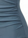 Blue 1930s High-Waist Stripe Cutout One-Piece Swimsuit - vintage swimsuit, pin-up swimwear for vintage lovers