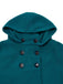 Blue 1930s Solid Faux-Wool Hooded Coat - vintage fashion, retro style