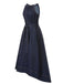 Blue 1940s Denim Tie Back Dress, vintage dress, retro fashion - perfect for women who love vintage and retro fashion