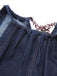 Blue 1940s Denim Tie Back Dress, vintage dress, retro fashion - perfect for women who love vintage and retro fashion