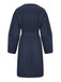 Blue 1940s Double-Breasted Round Neck Trench Coat - vintage fashion, retro style
