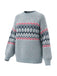 Blue 1940s Irregular Print Christmas Sweater - vintage fashion, retro style