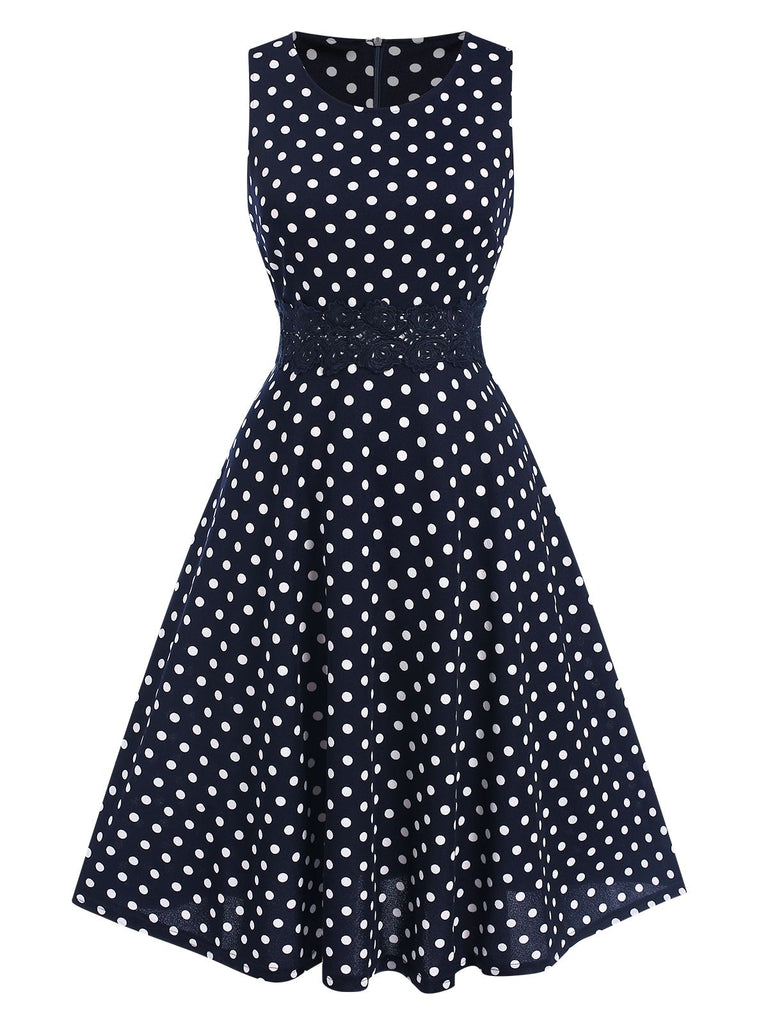 1940s Lace Patchwork Polka Dots | 1940s | vintage dress, retro fashion