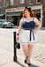 Blue 1940s Polka Dot Patchwork Suspender Romper - vintage jumpsuit, retro fashion
