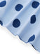 Blue 1940s Polka Dot Strapless Pleated Dress - vintage dress, retro fashion