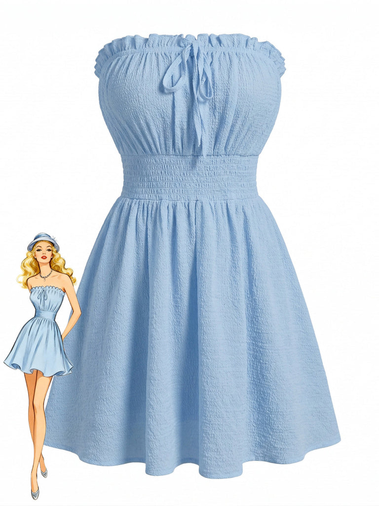 Blue 1940s Dress 2