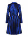 Blue 1940s Striped Wednesday Enid Uniform Set - vintage fashion, retro style