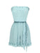 She adds this Blue 1950s Bandeau Ruffles Belted Romper and suddenly it's 1950s perfection