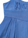 Blue 1950s Denim Spaghetti Strap Ruched Jumpsuit - vintage romper, retro jumpsuit for vintage lovers