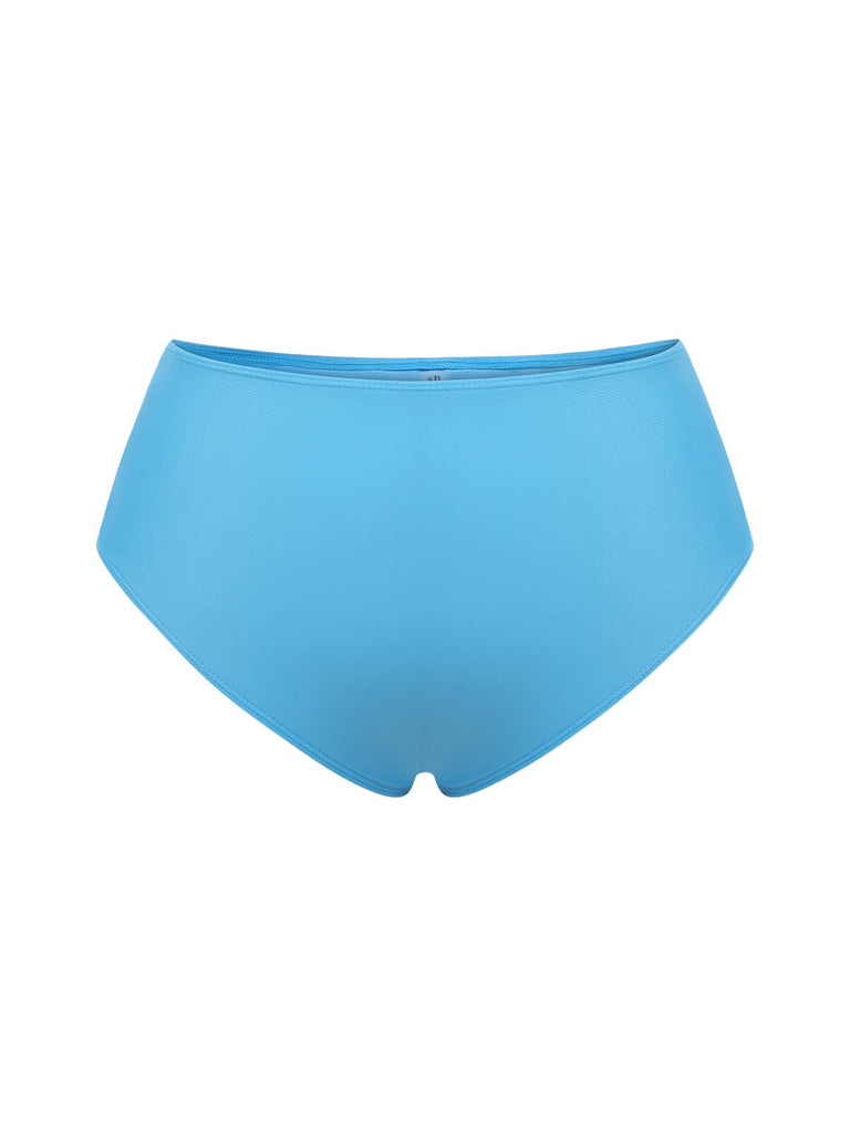 Blue 1950s Diagonal Stripe Swimsuit — because 1950s glamour never goes out of style