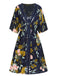 Blue 1950s Floral Hollow Cover-Up, vintage fashion, retro style - perfect for women who love vintage and retro fashion