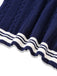 Blue 1950s Nautical Knit V-Neck Striped Sweater - vintage fashion, retro style