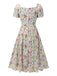 Blue 1950s Square Collar Floral Dress — vintage elegance for the modern woman