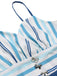 Blue 1950s Stripe Back Strap Romper, vintage romper, retro jumpsuit - perfect for women who love vintage and retro fashion