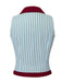 Blue 1950s Stripes Patchwork Sleeveless Blouse — vintage elegance for the modern woman