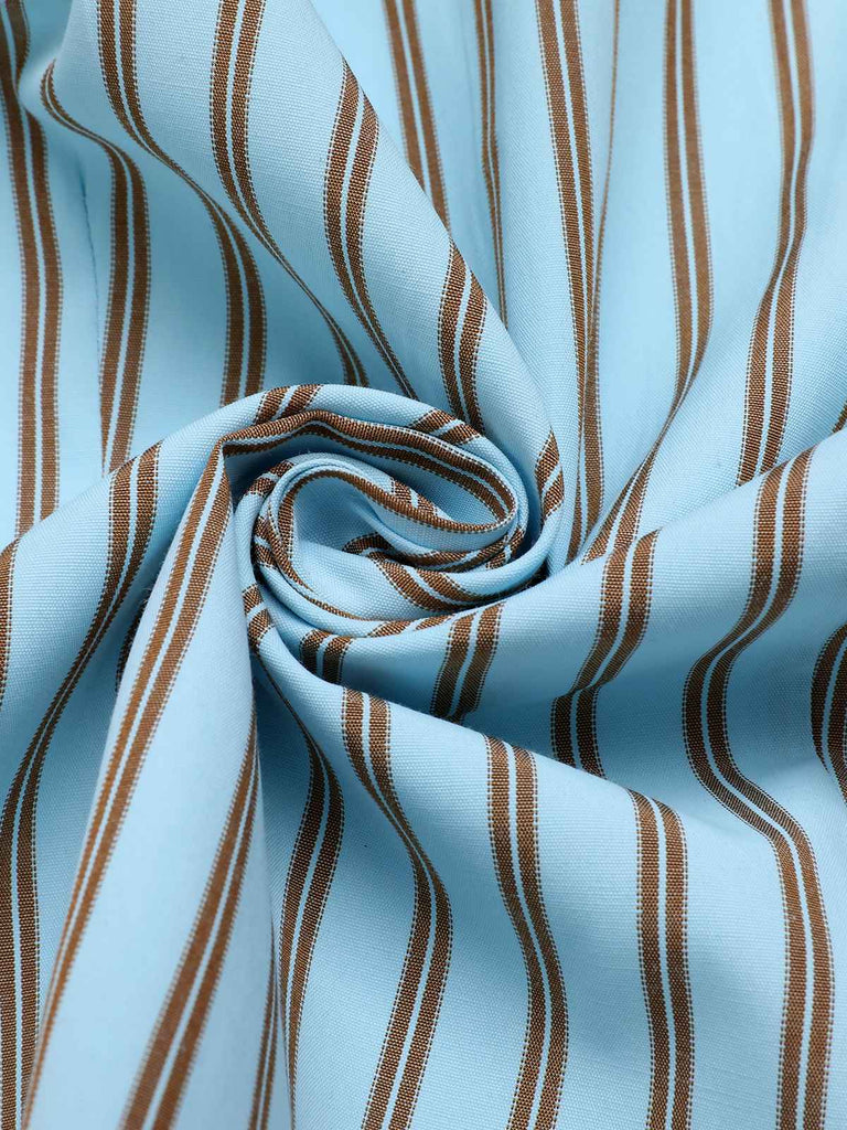 Blue 1950s Stripes Patchwork Sleeveless Blouse: timeless style reimagined