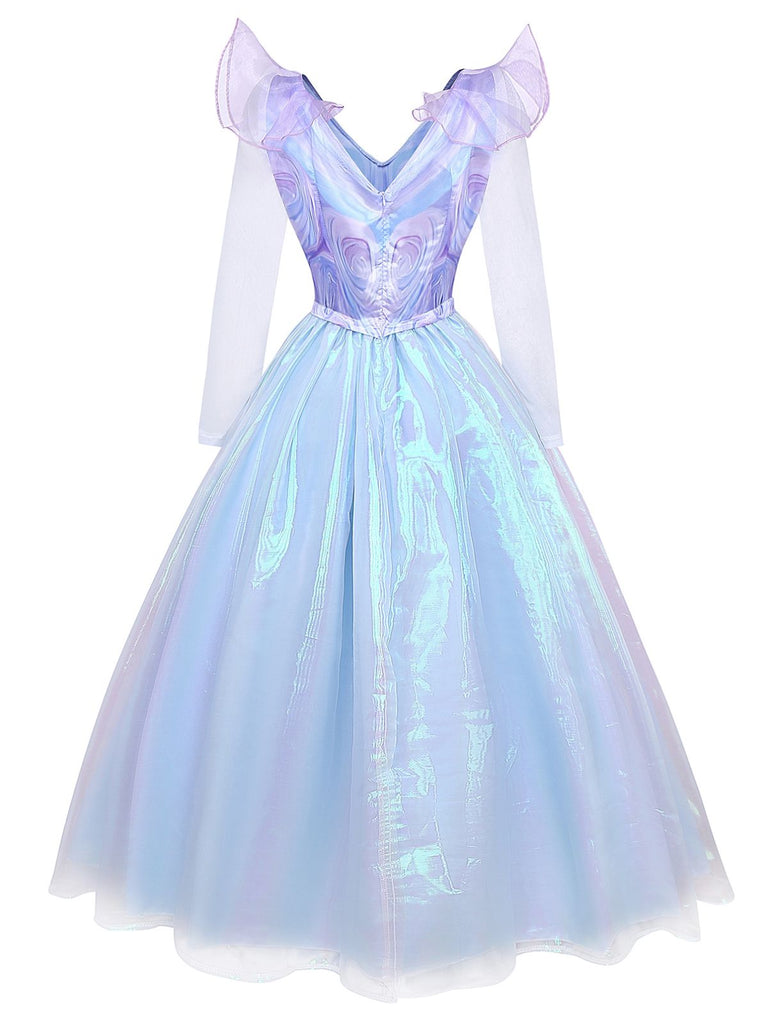 Blue 1950s Wicked Witch Mesh Dress - vintage dress, retro fashion, rockabilly