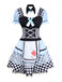 Blue 1960s Alice Puff Sleeve Apron Dress - vintage dress, retro fashion