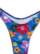 Blue 1960s Cartoon Floral Spaghetti Straps Swimsuit — because 1960s glamour never goes out of style