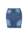 This Blue 1960s Ripped Denim Skirt spins 1960s stories with every step