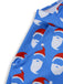 Blue 1960s Santa Claus Print Overalls Jumpsuit - vintage jumpsuit, retro fashion