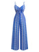 Blue 1970s Boho Style Suspender Jumpsuit - vintage jumpsuit, retro fashion