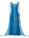 Blue 1970s Solid Sequined Elsa Cape & Dress - vintage dress, retro fashion