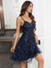 Blue 1970s Spaghetti Straps Plant Prints Dress — the kind of 1970s dress that makes strangers smile