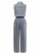 Blue 1970s Western Denim Belted Jumpsuit, vintage romper, retro jumpsuit - perfect for women who love vintage and retro fashion