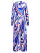 Blue 1980s Psychedelic Print Tie-Waist Jumpsuit, vintage romper, retro jumpsuit - perfect for women who love vintage and retro fashion