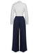 Blue & White 1930s Polka Dots Tie Neck Jumpsuit — 1930s vintage charm for her modern wardrobe