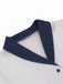 Blue & White 1950s Solid Patchwork Dress: timeless style reimagined