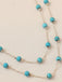 Bohemian Double Layered Turquoise Bead Necklace - vintage jewelry, Art Deco for vintage lovers