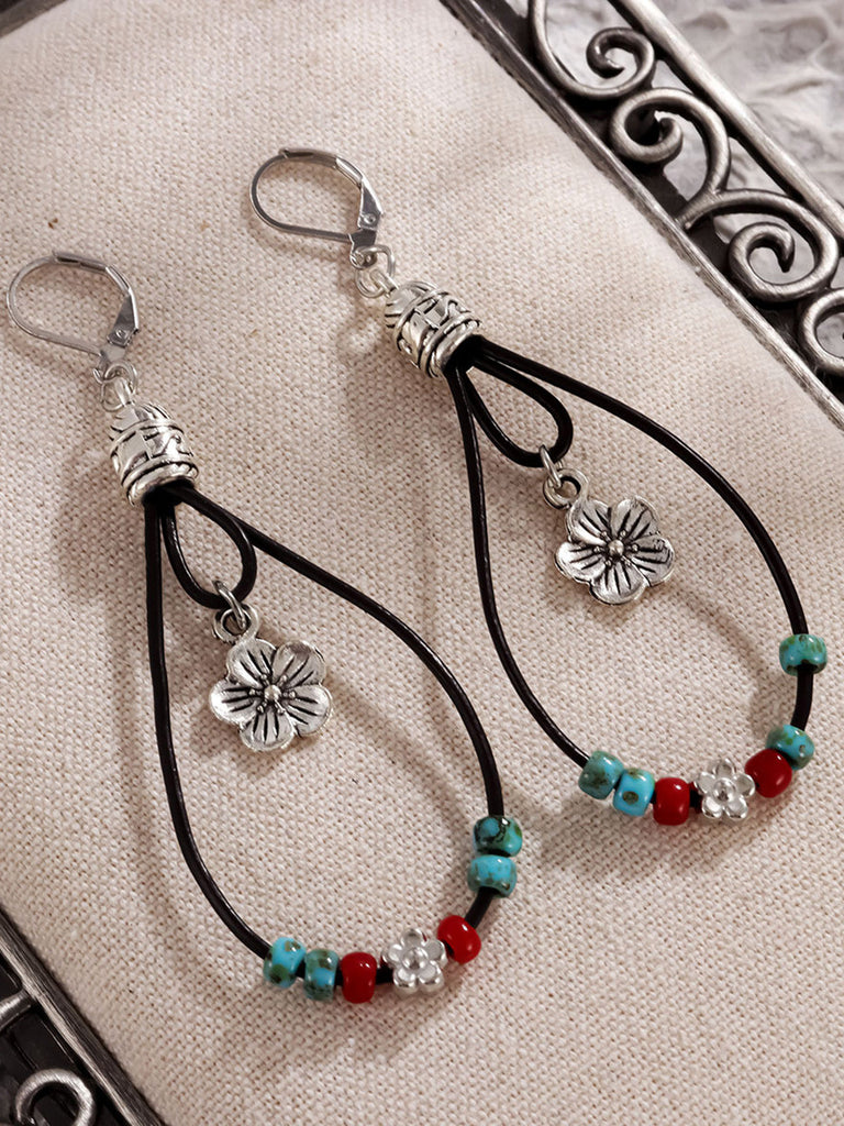 Bohemian Floral Beaded Earrings