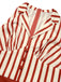 Brick Red 1940s Striped Lapel Romper, vintage romper, retro jumpsuit - perfect for women who love vintage and retro fashion