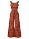 Brown 1930s Botanical Sleeveless Pants Suit, vintage fashion, retro style - perfect for women who love vintage and retro fashion